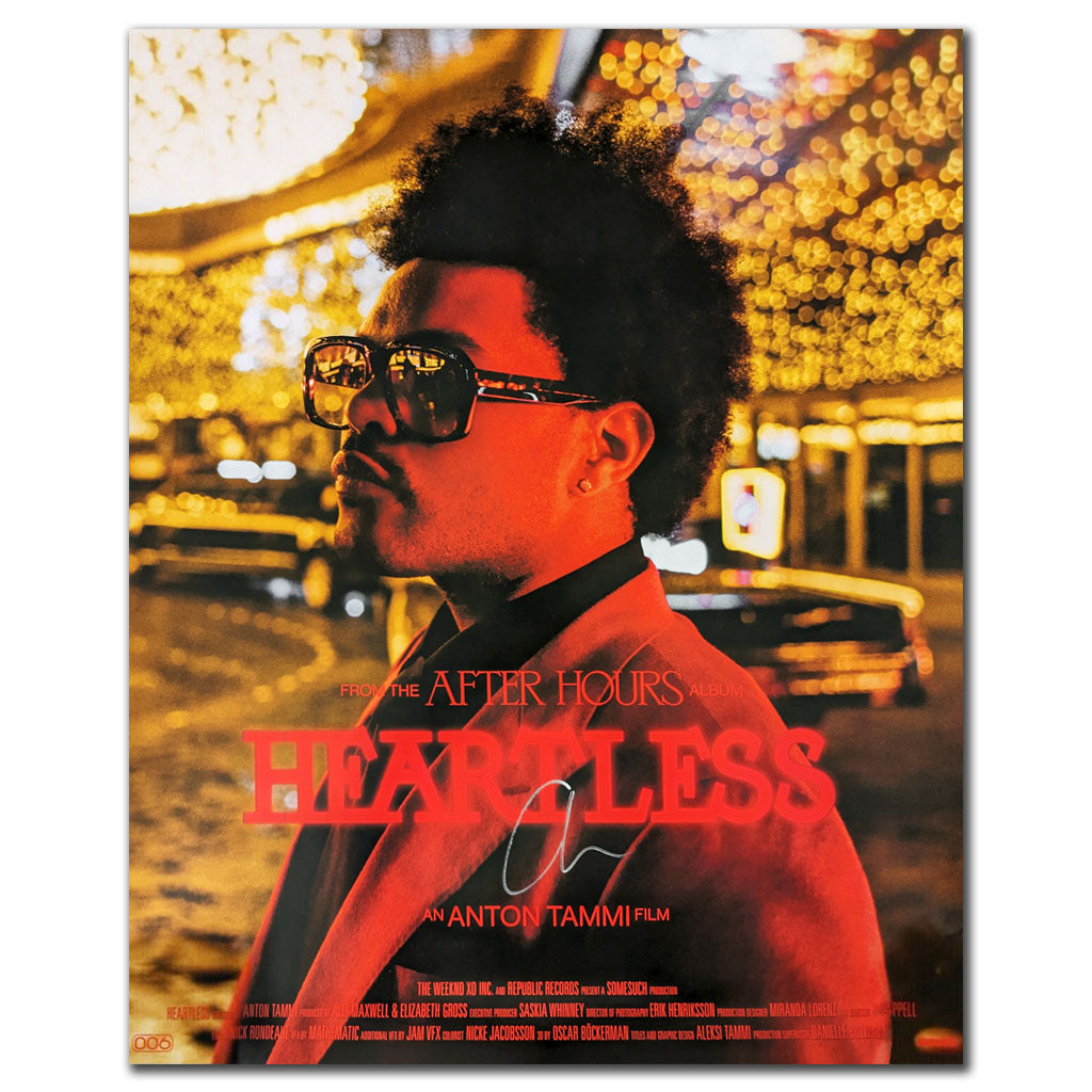 The Weeknd HEARTLESS From The After Hours Album Signed 24x30 Lithograph Poster