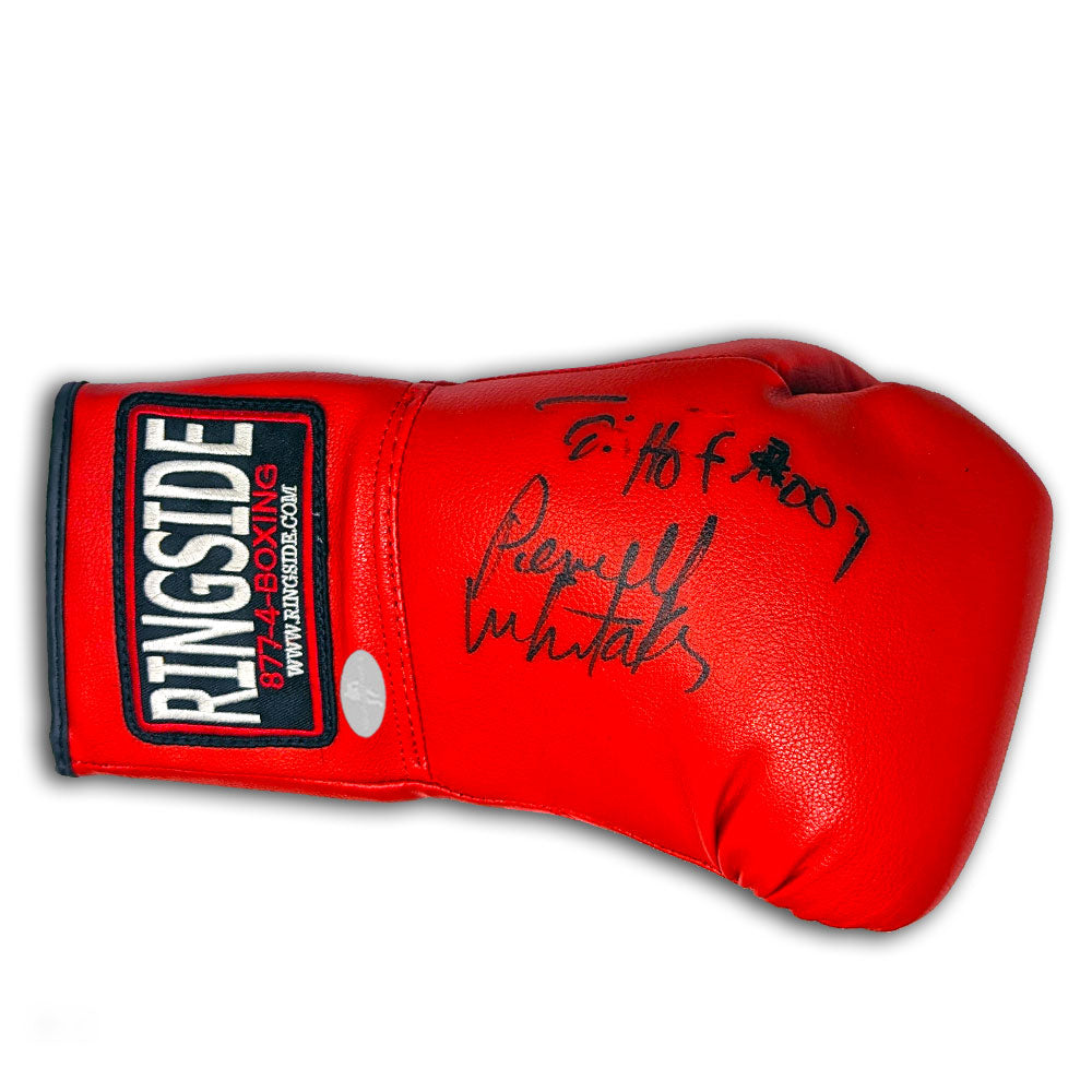 Gant de boxe autographié Pernell Whitaker HOF 2007 au bord du ring
