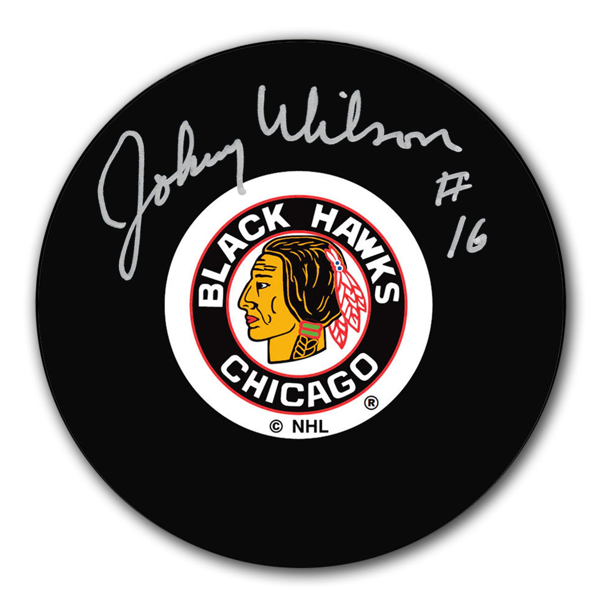 Johnny Wilson Chicago Blackhawks Autographed Puck - Sport Authentix Inc