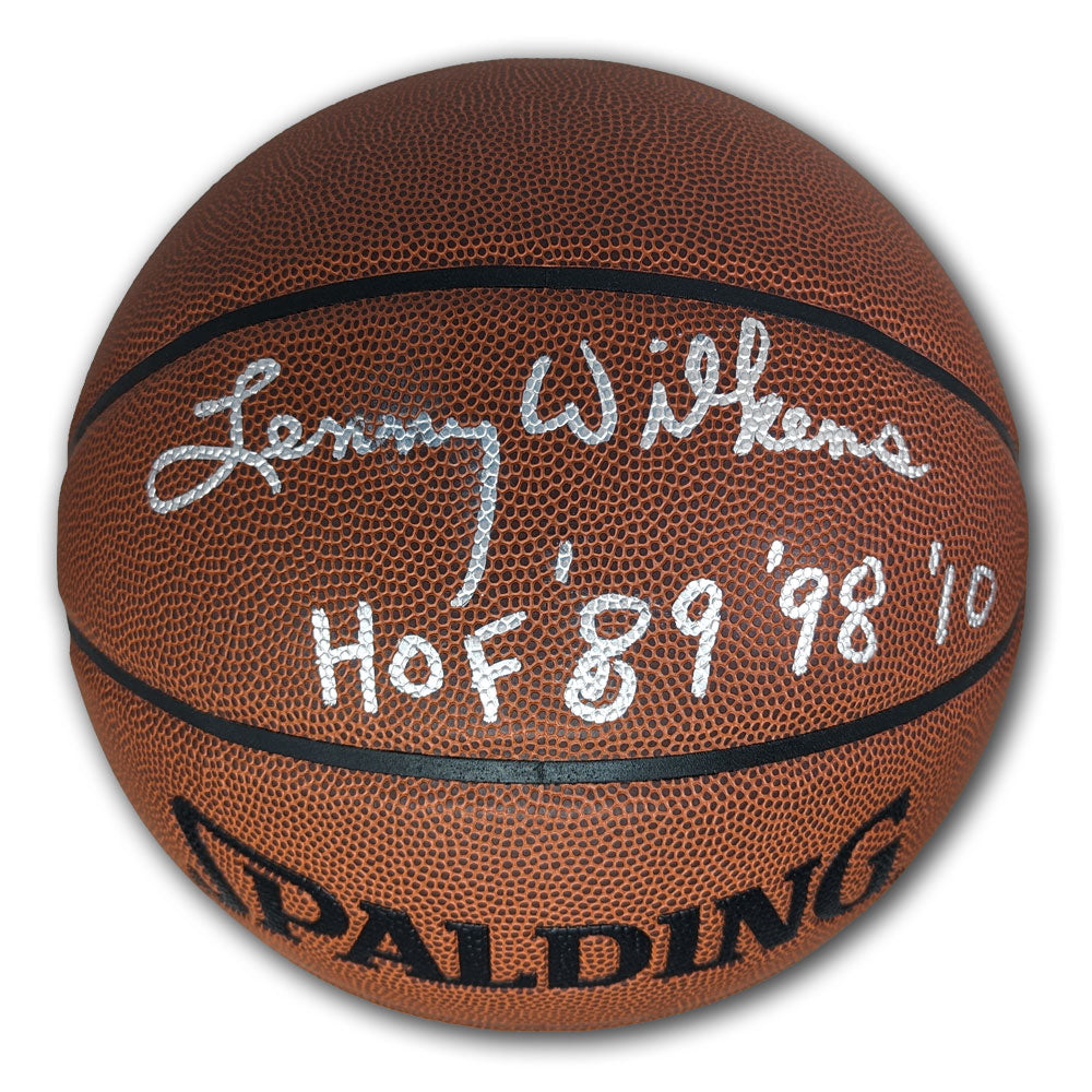 Lenny Wilkins HOF Autographed Spalding NBA Basketball