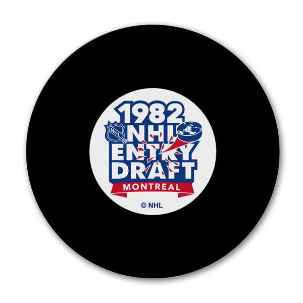 1982 NHL Entry Draft Montreal hockey puck for an upcoming Ken Wregget autograph signing