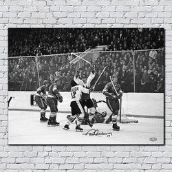 Sidney Crosby Pittsburgh Penguins Autographed 1000th NHL Point 20x29 Canvas Frame