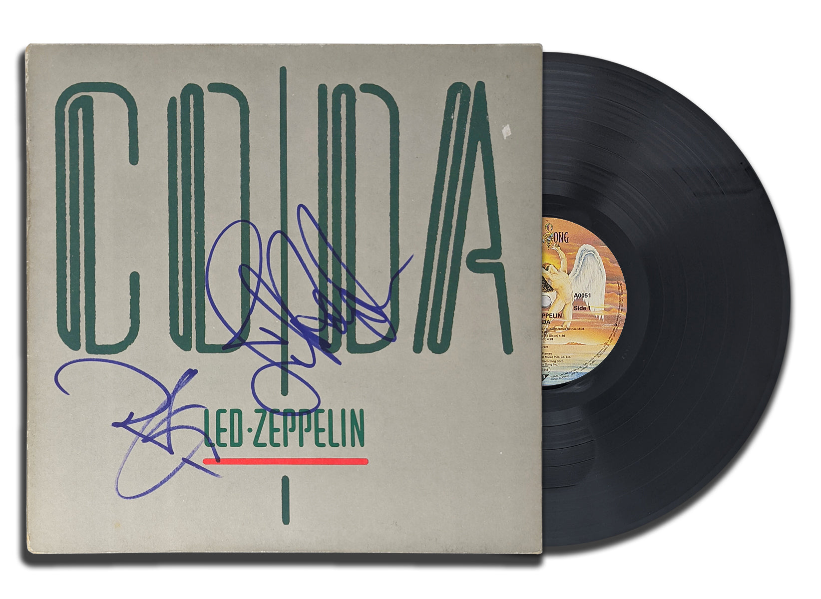 Robert Plant & John Paul Jones Signed Led Zeppelin Vinyl - JSA COA