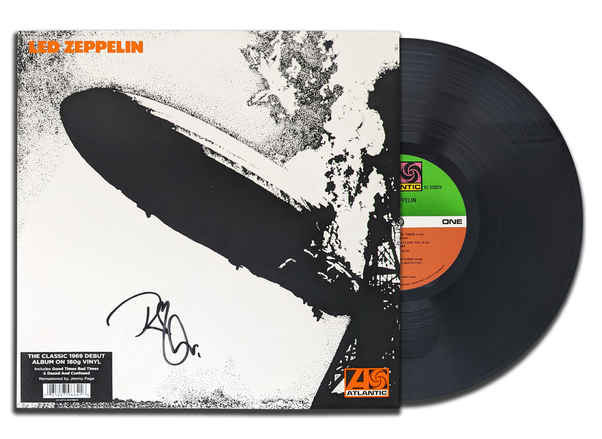 Album vinyle autographié Led Zeppelin LED ZEPPELIN I signé par Robert Plant LP JSA COA