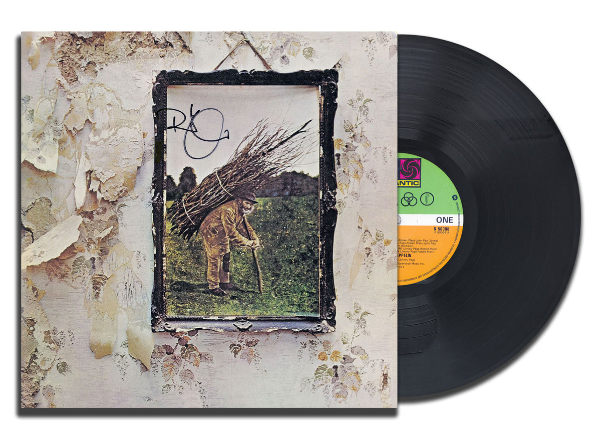 Robert Plant Signed Led Zeppelin LED ZEPPELIN IV Autographed Vinyl Album LP JSA COA