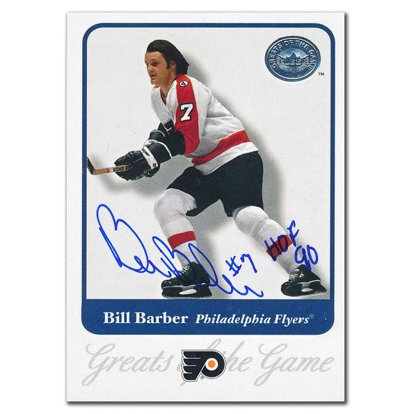 2001-02 Fleer Greats of the Game Bill Barber Autographed Card #38