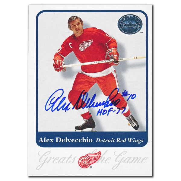 2001-02 Fleer Greats of the Game Alex Delvecchio Autographed Card #40