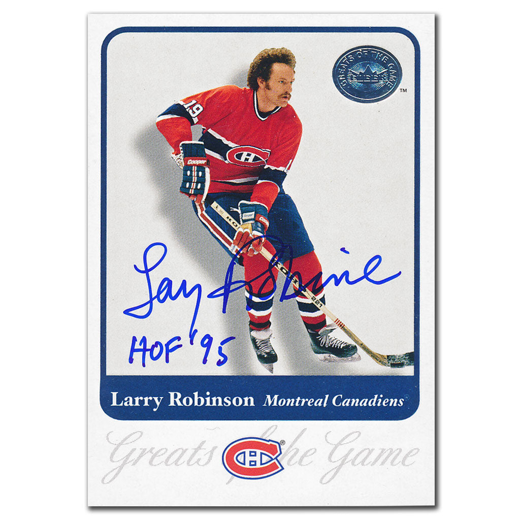 2001-02 Fleer Greats of the Game Larry Robinson Carte dédicacée #44