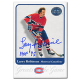 2001-02 Fleer Greats of the Game Larry Robinson Autographed Card #44