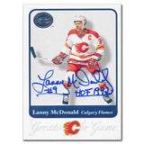 2001-02 Fleer Greats of the Game Lanny McDonald Autographed Card #53