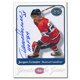 2001-02 Fleer Greats of the Game Jacques Lemaire Autographed Card #66