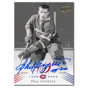 2008-09 Upper Deck Montreal Canadiens Centennial Phil Goyette Autographed Card #101