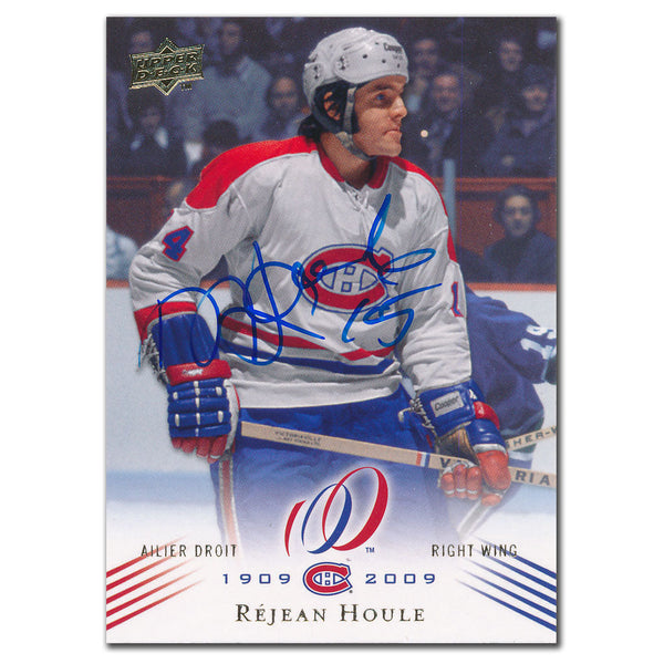 2008-09 Upper Deck Montreal Canadiens Centennial Rejean Houle Autographed Card #108